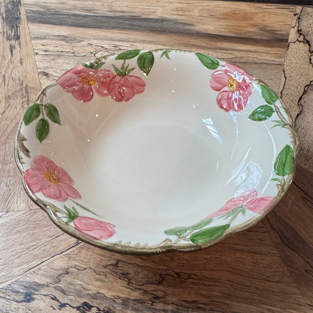 Vintage Franciscan Desert Rose 9" Round Vegetable Bowl 1963 USA 2.75" Deep